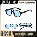 European and American New Fashion Double Beam Sunglasses Men's and Women's Same Casual Business Outdoor Fashion Sunglasses
