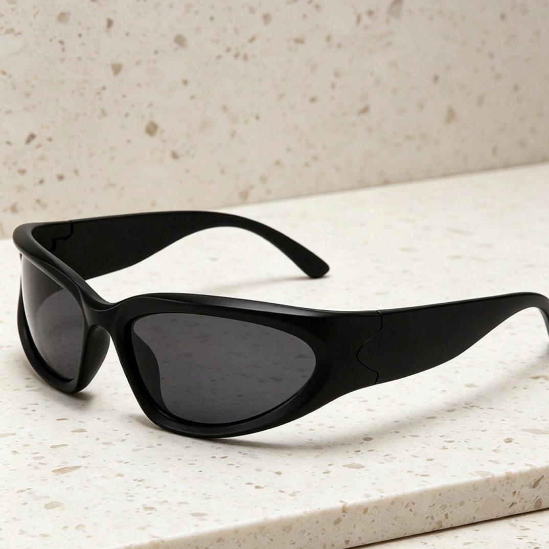 Cross-Border Sunglasses Steampunk Goggles Futuristic Sports Y2g Millennium Hot Girl Cat Eye Sunglasses