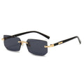 New Frameless Fashion Sunglasses European and American Cut-Edge Sunglasses Personalized Jelly Color Sunglasses Female Manufacturers Wholesale