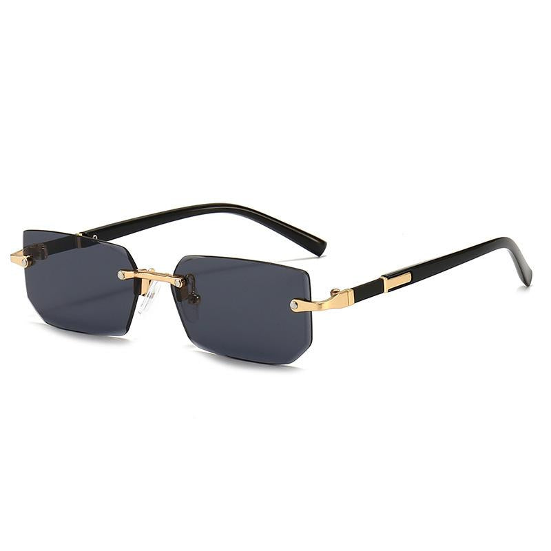 New Frameless Fashion Sunglasses European and American Cut-Edge Sunglasses Personalized Jelly Color Sunglasses Female Manufacturers Wholesale