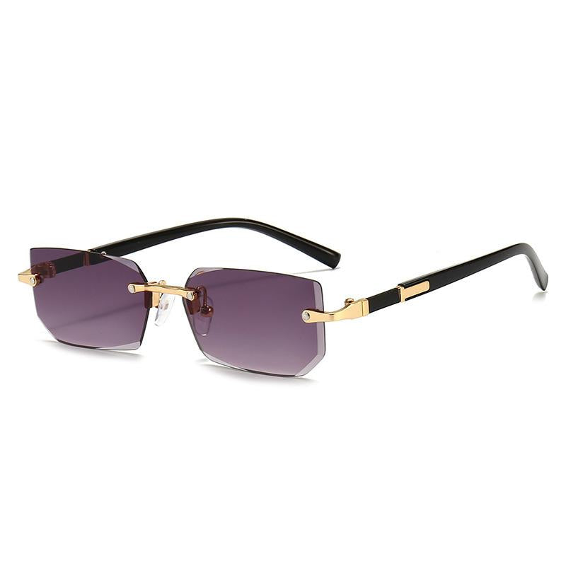 New Frameless Fashion Sunglasses European and American Cut-Edge Sunglasses Personalized Jelly Color Sunglasses Female Manufacturers Wholesale