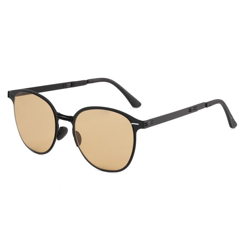 Folding New Sunglasses Live Broadcast Same Style Men's and Women's Sunglasses Anti-DDoS UV Light Fashion Portable Outdoor