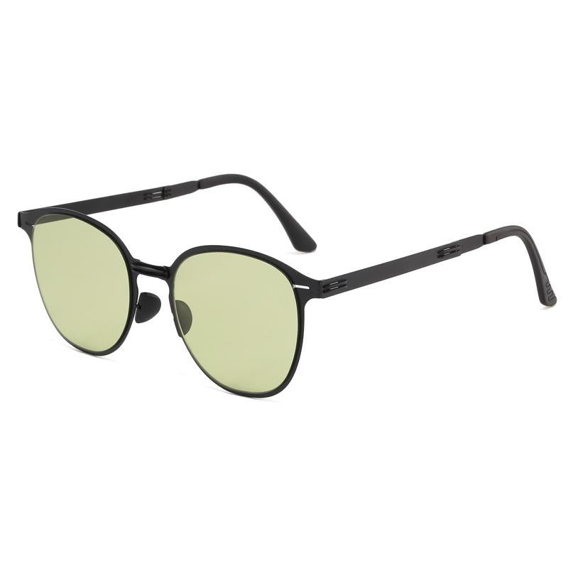 Folding New Sunglasses Live Broadcast Same Style Men's and Women's Sunglasses Anti-DDoS UV Light Fashion Portable Outdoor