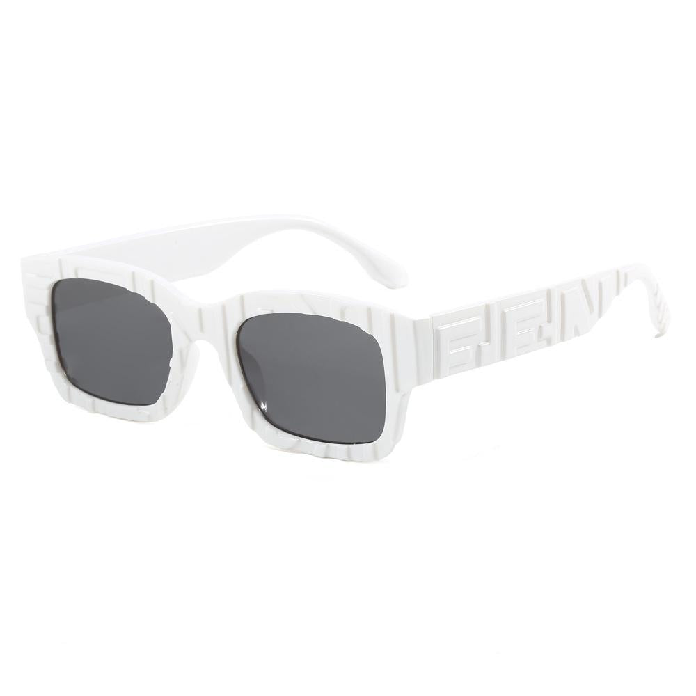Pink Frame New Sunglasses Men's and Women's Versatile Personalized Square Small Frame Glasses Fashionable Casual Simple Play Sunglasses