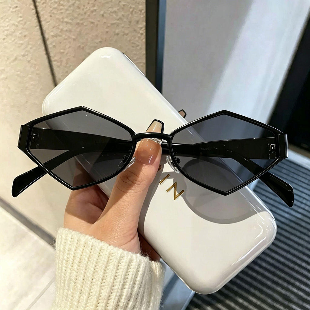 Fashion New Oval Frame Metal Sunglasses High-Grade Polygon Sunglasses Internet Celebrity Street Shot Retro Sunglasses