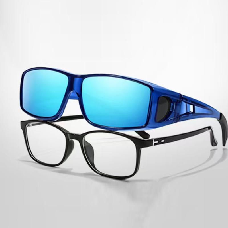 Cross-Border Polarized Sunglasses Men's Fashion Outdoor Driving Myopia Goggles Goggles Dustproof One Mirror Dual-Use Glasses Wholesale