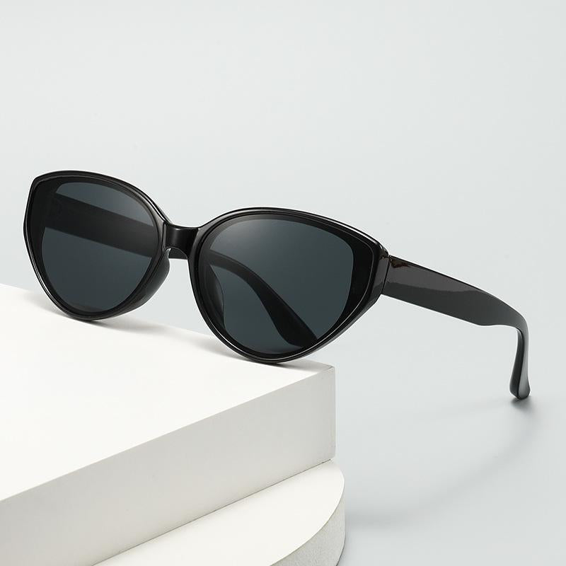 Foreign Trade All-Match Cat Eye Sunglasses Women's High-Looking European and American Retro Trendy Brown Sunglasses Men's UV-Proof Glasses