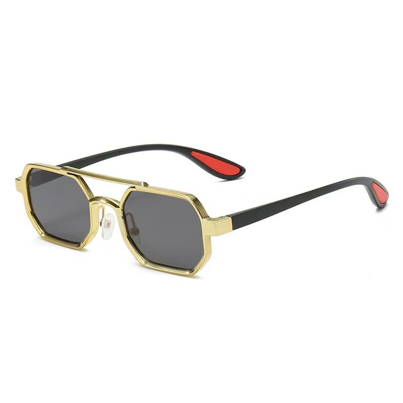 European and American Retro Double Beam Pilot Sunglasses Men's and Women's Outdoor Riding Driving Sun Protection Fashion Trendy Sunglasses