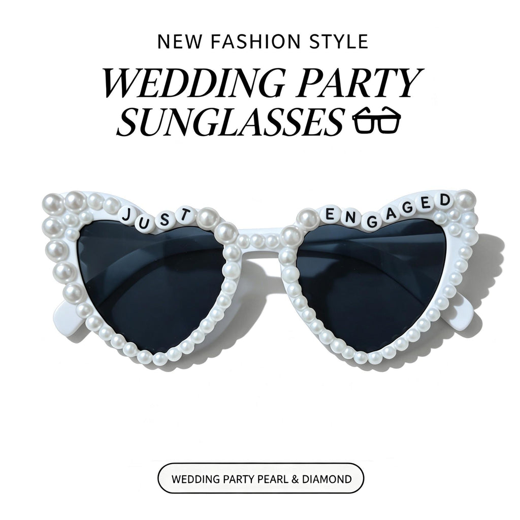 K9011 Wedding Party Love Pearl Wedding Glasses Sunglasses European and American Party Photography Female Cross-Border Hot Supply