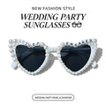K9011 Wedding Party Love Pearl Wedding Glasses Sunglasses European and American Party Photography Female Cross-Border Hot Supply