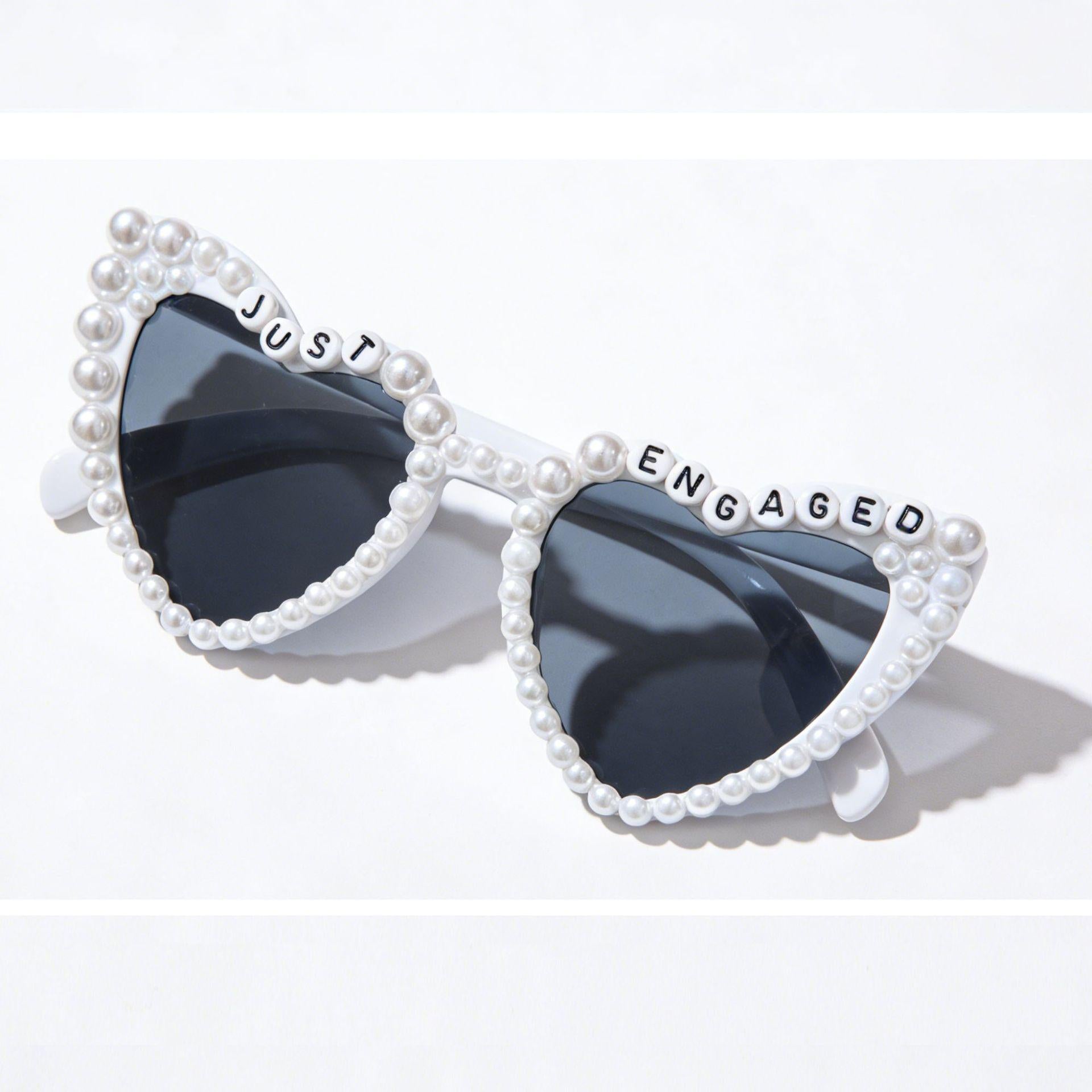 K9011 Wedding Party Love Pearl Wedding Glasses Sunglasses European and American Party Photography Female Cross-Border Hot Supply