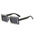 2025 European and American Imitation Diamond Fashion Sunglasses Cross-Border Fashion Street Shooting Sunglasses Female Ins Retro Sunglasses Wholesale
