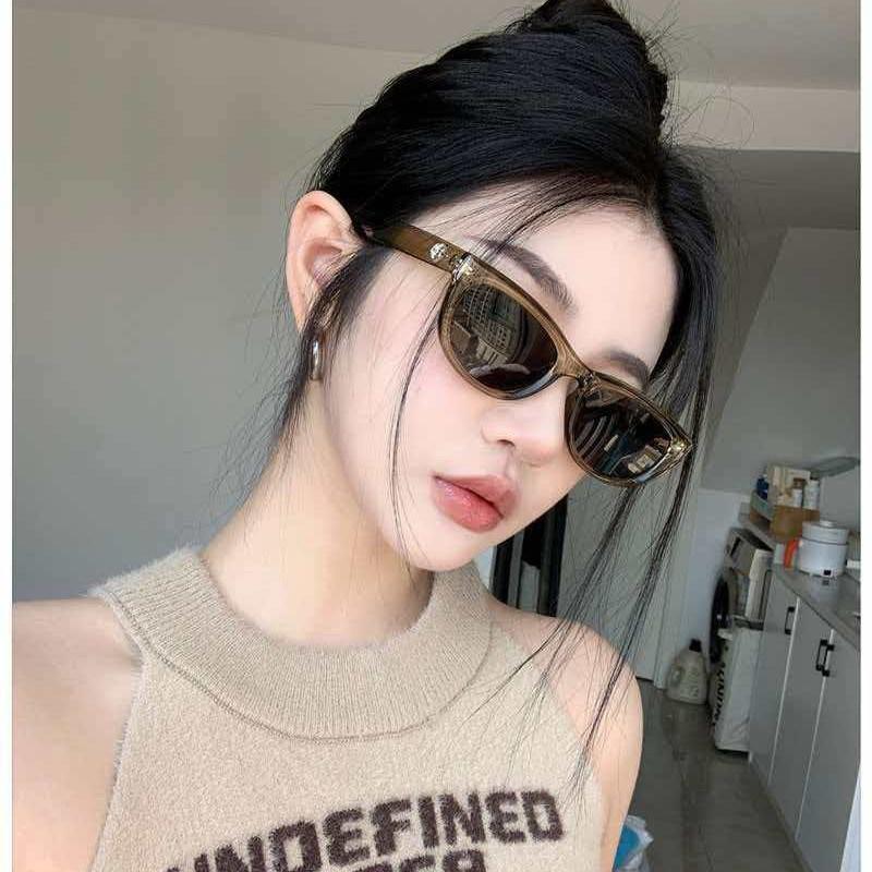 New G1M Sunglasses Internet Celebrity Same Style Cat Eye Retro UV-Proof Sunglasses Women's Fashionable Personalized Men's Fashionable Sunglasses
