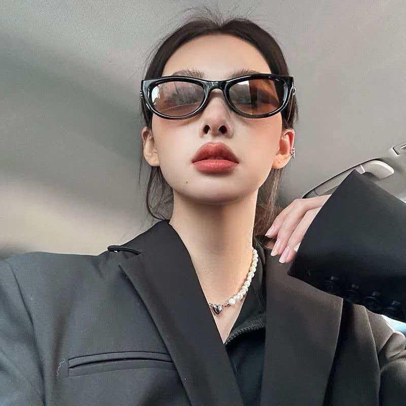 New G1M Sunglasses Internet Celebrity Same Style Cat Eye Retro UV-Proof Sunglasses Women's Fashionable Personalized Men's Fashionable Sunglasses