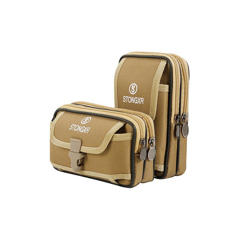 New Mobile Phone Bag Men's Belt Construction Site Work Hanging Bag Waist Bag Middle-Aged and Elderly Multi-Functional 7-Inch Mobile Phone Case