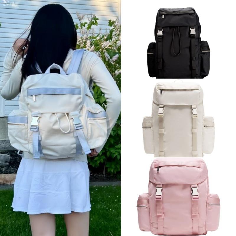 Lulu Backpack College Student Schoolbag Large Capacity Lightweight Outdoor Sports Mountaineering Bag Lulu Backpack