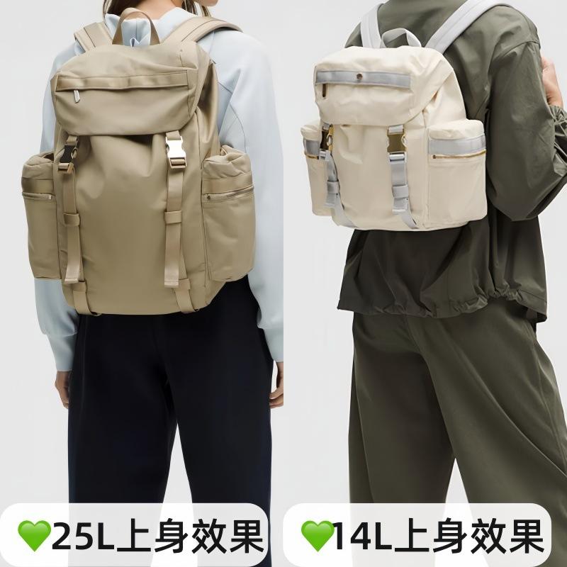 Lulu Backpack College Student Schoolbag Large Capacity Lightweight Outdoor Sports Mountaineering Bag Lulu Backpack