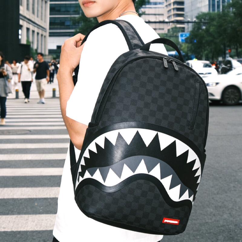 [Factory Direct Supply] SG New Backpack Shark Funny Ugly Cute Backpack Travel Large Capacity Student Schoolbag