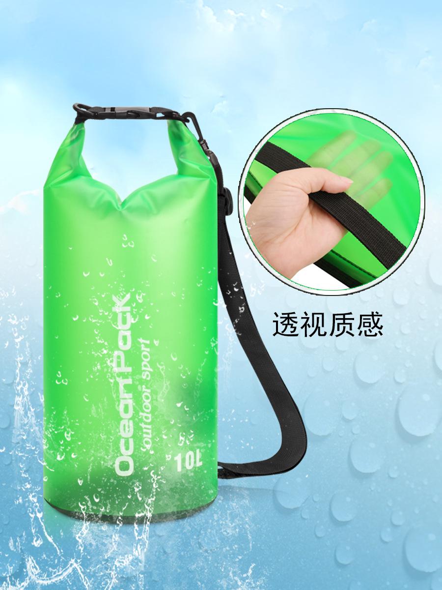 Beach Bag Waterproof Bucket Bag PVC Waterproof Bag Drifting Waterproof Bag Swimming Bag Outdoor Sports Bag Translucent