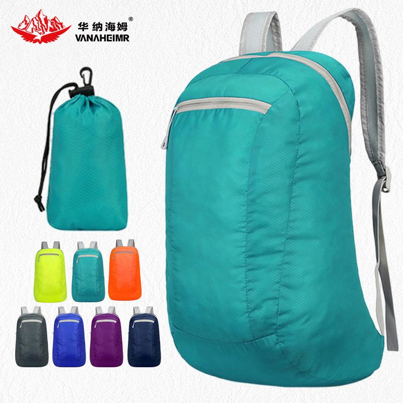 Waranheim Colorful Folding Bag Outdoor Lightweight Backpack Large Capacity Waterproof Sports Backpack 20 Liters Printed Logo
