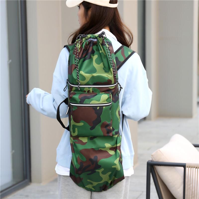Skateboard Bag Double Rocker Bag Lightweight Waterproof Yoga Bag Land Surfboard Bag Fishing Rod Flippers Bag Outdoor Backpack