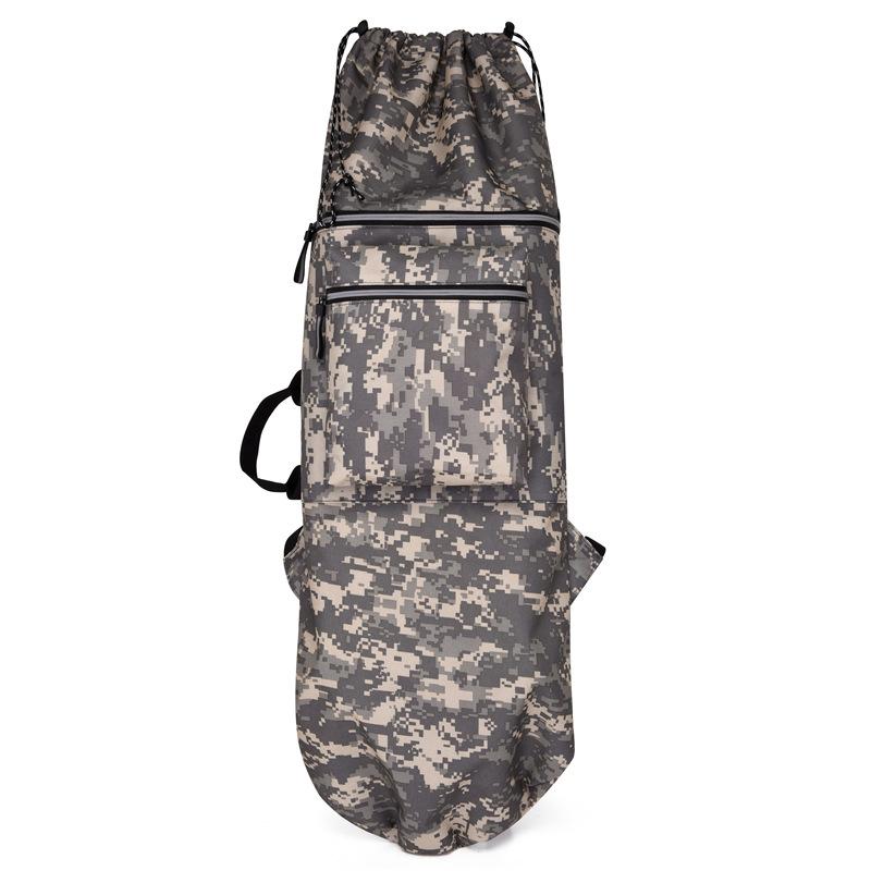 Skateboard Bag Double Rocker Bag Lightweight Waterproof Yoga Bag Land Surfboard Bag Fishing Rod Flippers Bag Outdoor Backpack