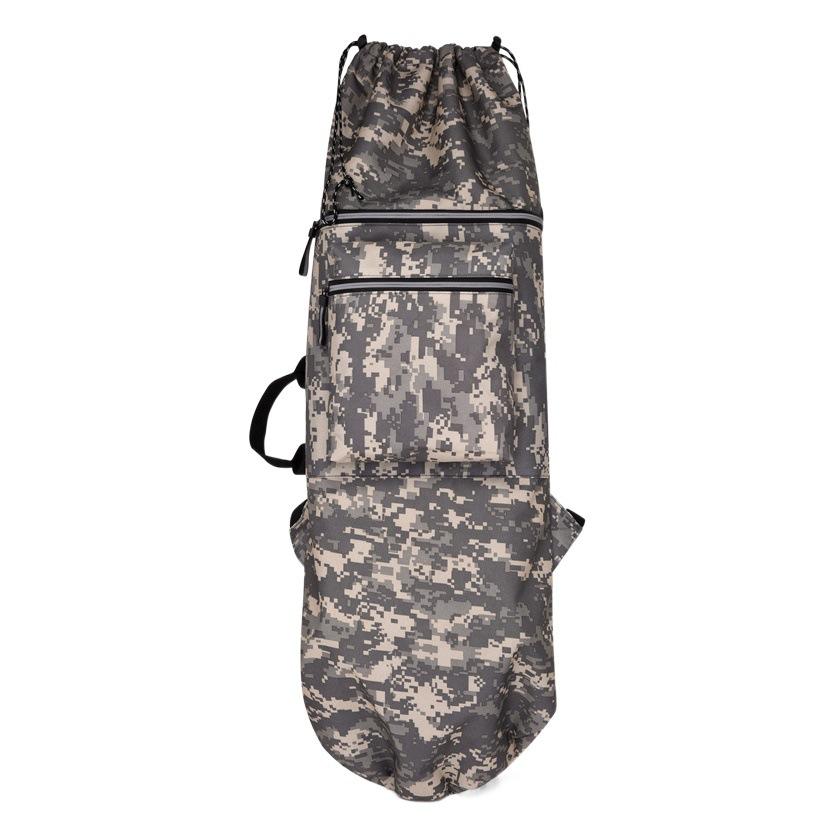 Skateboard Bag Double Rocker Bag Lightweight Waterproof Yoga Bag Land Surfboard Bag Fishing Rod Flippers Bag Outdoor Backpack