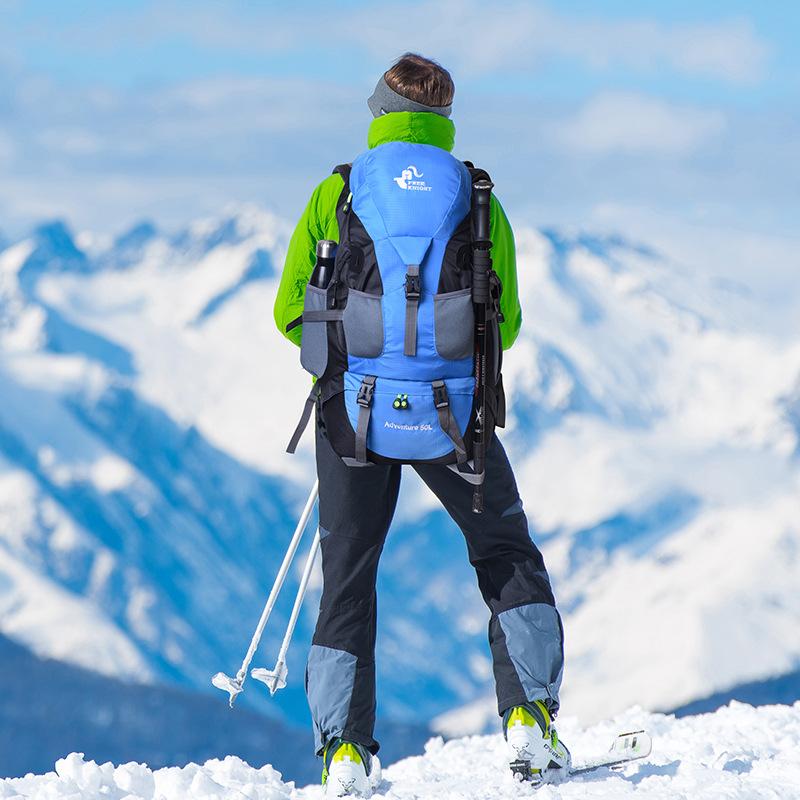 Free Knight Outdoor Backpack Backpack Men's and Women's Hiking Travel Mountaineering Bag 50L Backpack