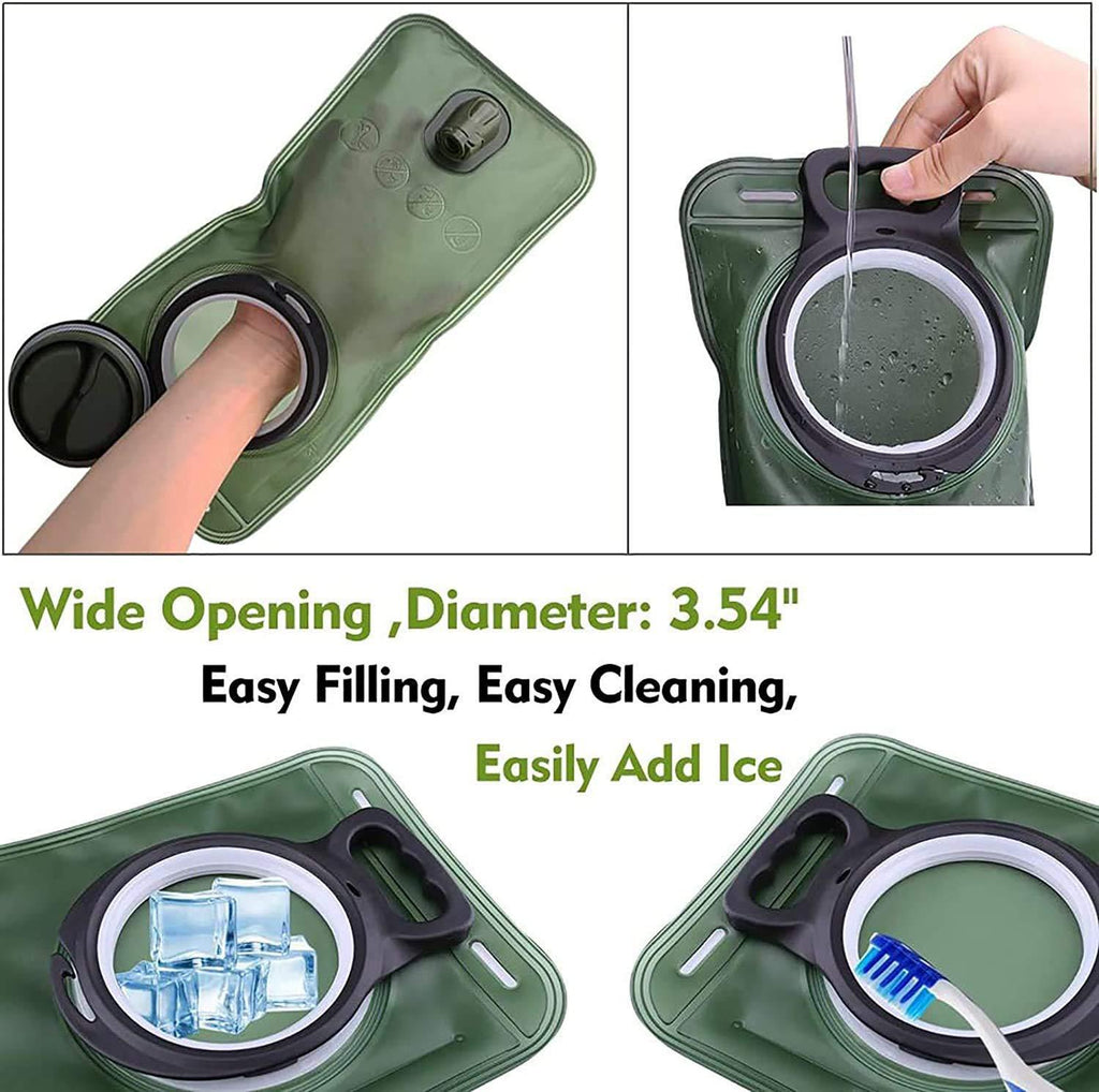 Cycling Backpack Water Bag 2L Water Bag Running Fitness Outdoor Sports Water Bag Mountaineering Camping Eva Folding Water Bag