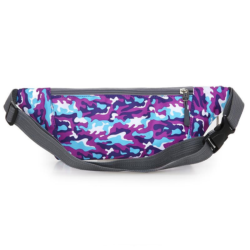 Nylon Waterproof Cloth Sports Waist Bag Mobile Phone Bag Outdoor Fitness Bag Stall Supply Camouflage Multi-Pocket