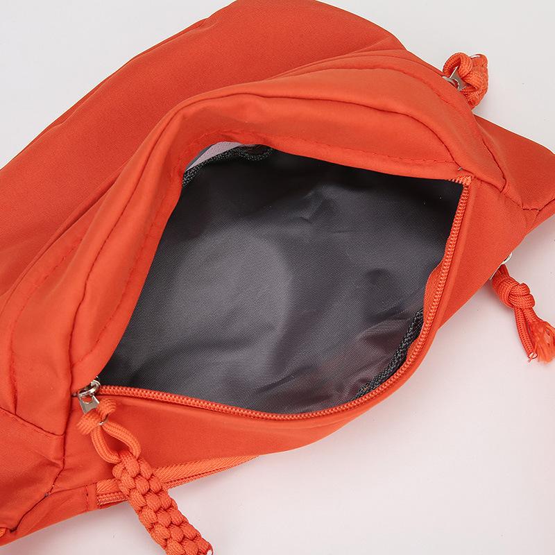New Simple Sports Waist Bag Men's and Women's Commuter All-Match Shoulder Messenger Bag Solid Color Lightweight Large Capacity Chest Bag