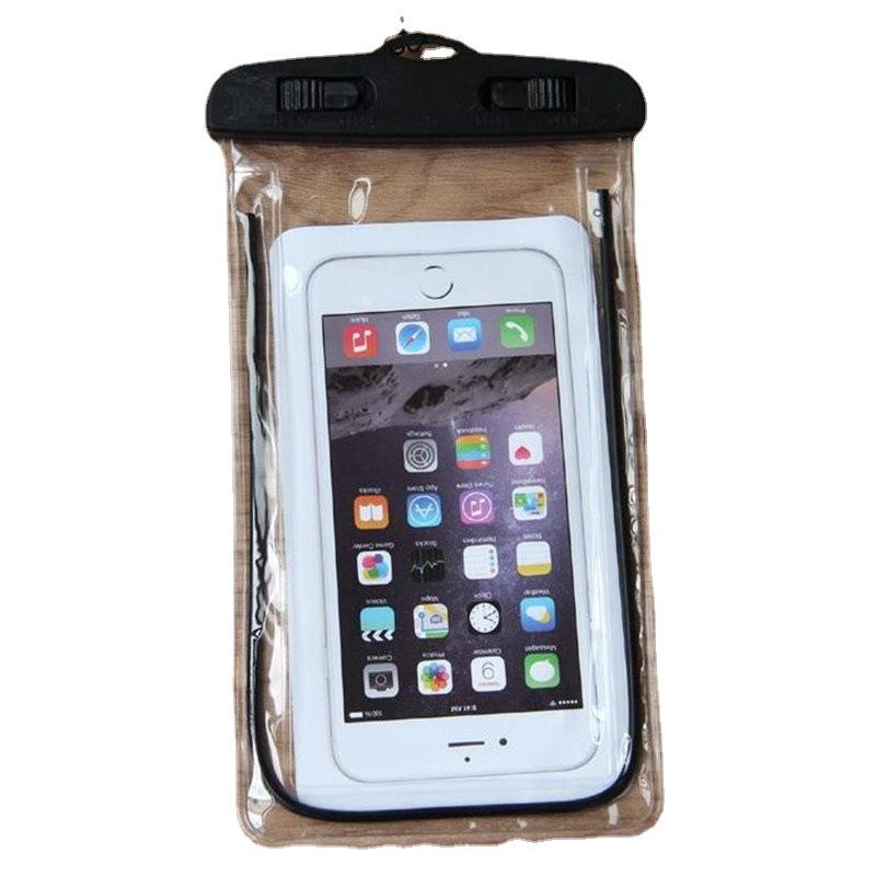 Transparent Luminous Mobile Phone Waterproof Bag PVC Swimming Bag Fluorescent Waterproof Bag Sports Outdoor Bag Mobile Phone Diving Bag