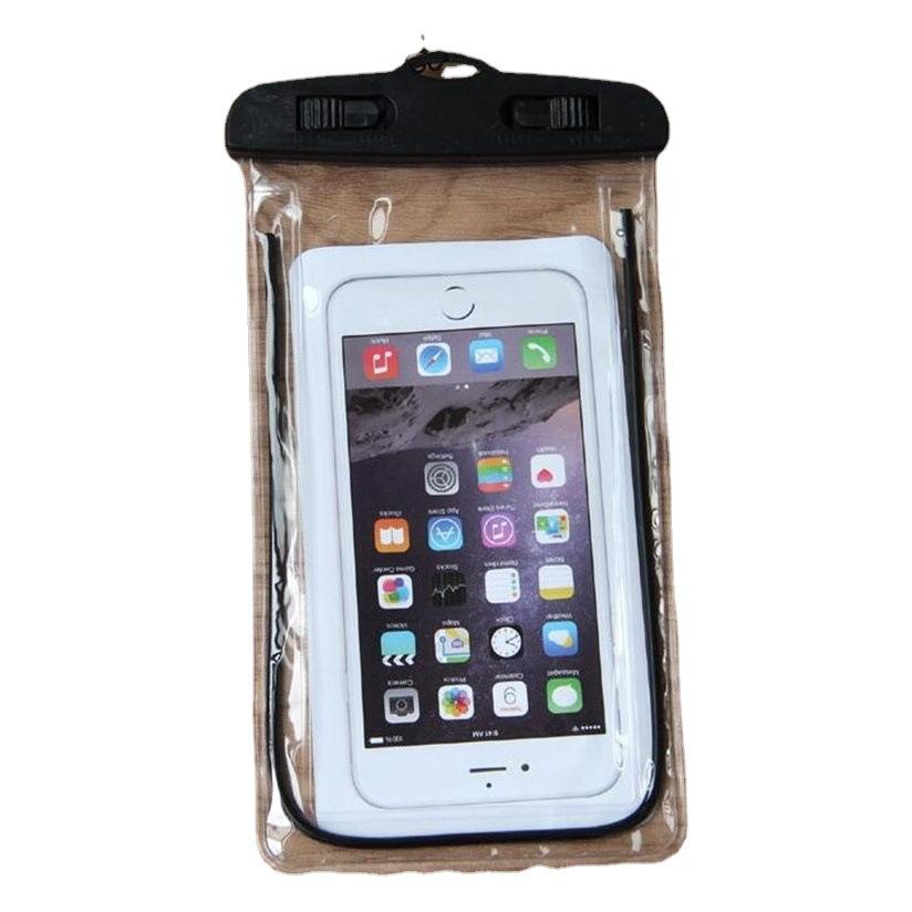 Transparent Luminous Mobile Phone Waterproof Bag PVC Swimming Bag Fluorescent Waterproof Bag Sports Outdoor Bag Mobile Phone Diving Bag