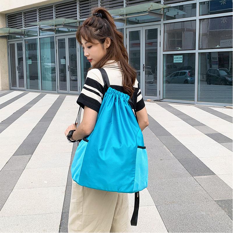 Drawstring Bag Movable Backpack Travel Hiking Backpack Drawstring Fitness Sports Football Basketball Bag Custom Printed Logo