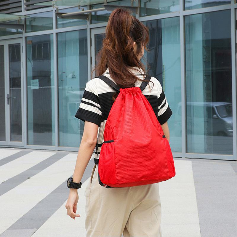 Drawstring Bag Movable Backpack Travel Hiking Backpack Drawstring Fitness Sports Football Basketball Bag Custom Printed Logo
