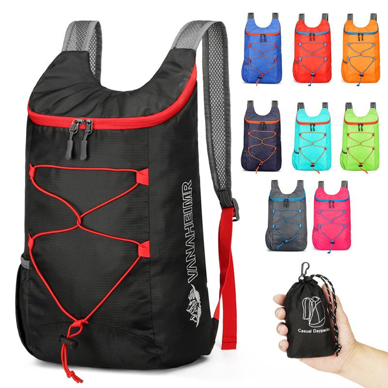 Backpack Outdoor Foldable Hiking Leisure Backpack Large Capacity Lightweight Cycling Multi-Functional Sports Backpack Cross-Border