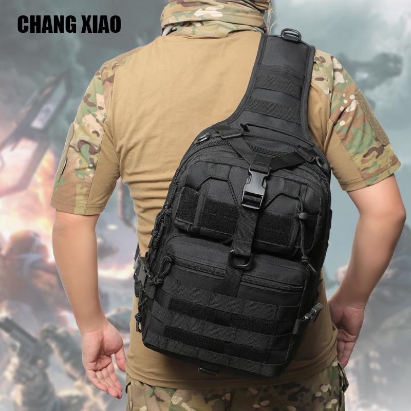 Large Capacity Cycling Satchel Outdoor Sports Chest Bag Men's Bag Tactical Camouflage Shoulder Bag Mountaineering Hiking Crossbody Bag