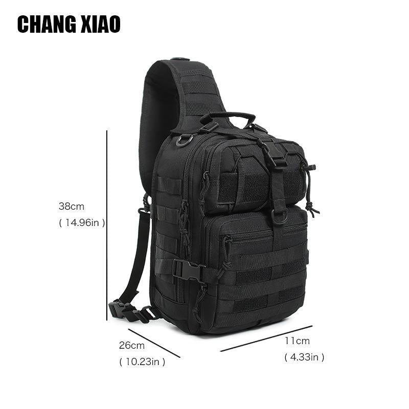 Large Capacity Cycling Satchel Outdoor Sports Chest Bag Men's Bag Tactical Camouflage Shoulder Bag Mountaineering Hiking Crossbody Bag