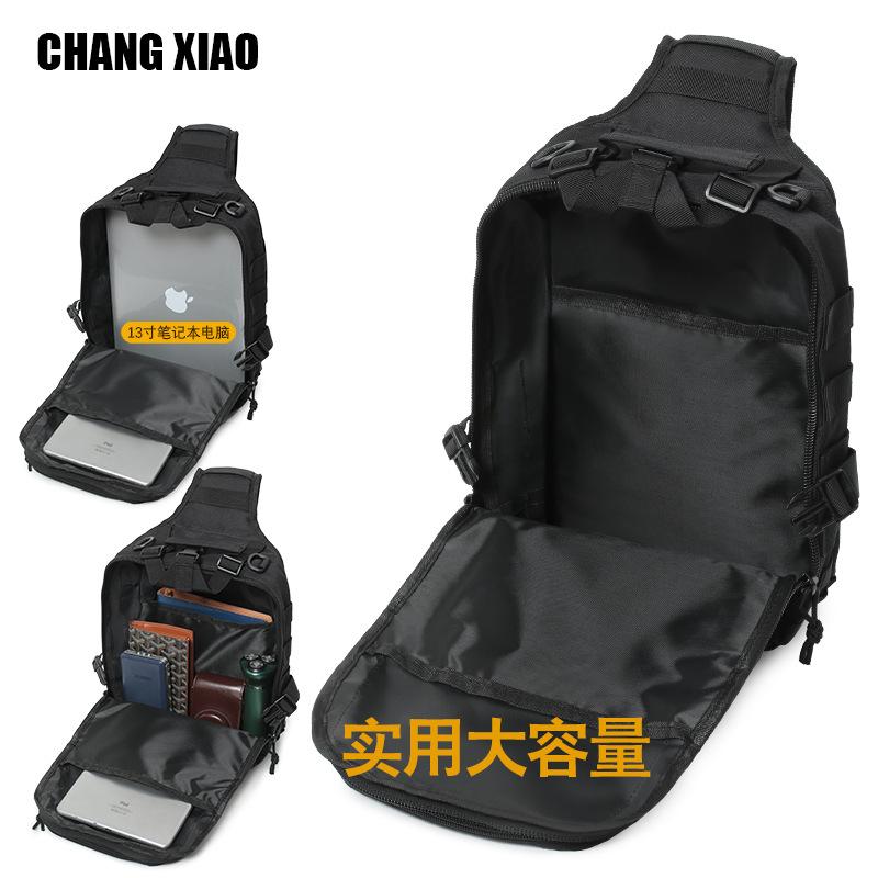 Large Capacity Cycling Satchel Outdoor Sports Chest Bag Men's Bag Tactical Camouflage Shoulder Bag Mountaineering Hiking Crossbody Bag