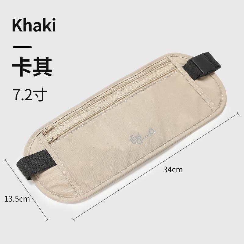 Anti-Theft Bag Close-Fitting Waist Bag Travel Abroad 2025 New Sports European Women's Invisible Passport Bag Anti-Theft Pouch