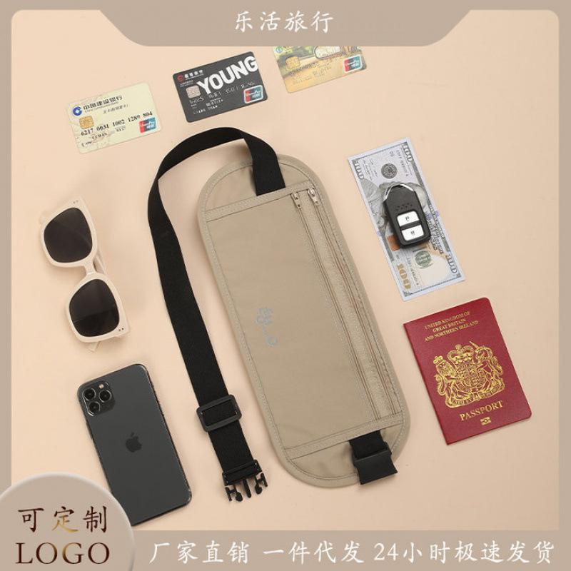Anti-Theft Bag Close-Fitting Waist Bag Travel Abroad 2025 New Sports European Women's Invisible Passport Bag Anti-Theft Pouch