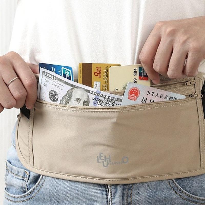 Anti-Theft Bag Close-Fitting Waist Bag Travel Abroad 2025 New Sports European Women's Invisible Passport Bag Anti-Theft Pouch
