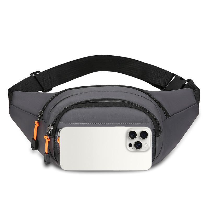 New Sports Waist Bag Men's Outdoor Multi-Functional Chest Bag Waterproof Wear-Resistant Large Capacity Cashier Bag Business Coin Purse