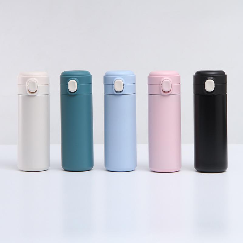 Thick 304 Stainless Steel Pea Cup Outdoor Portable Pocket Cup Student Female Bounce Cup Double-Layer Water Cup Vacuum Cup
