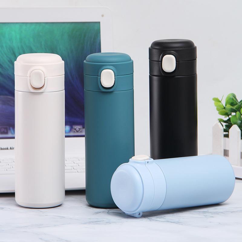 Thick 304 Stainless Steel Pea Cup Outdoor Portable Pocket Cup Student Female Bounce Cup Double-Layer Water Cup Vacuum Cup