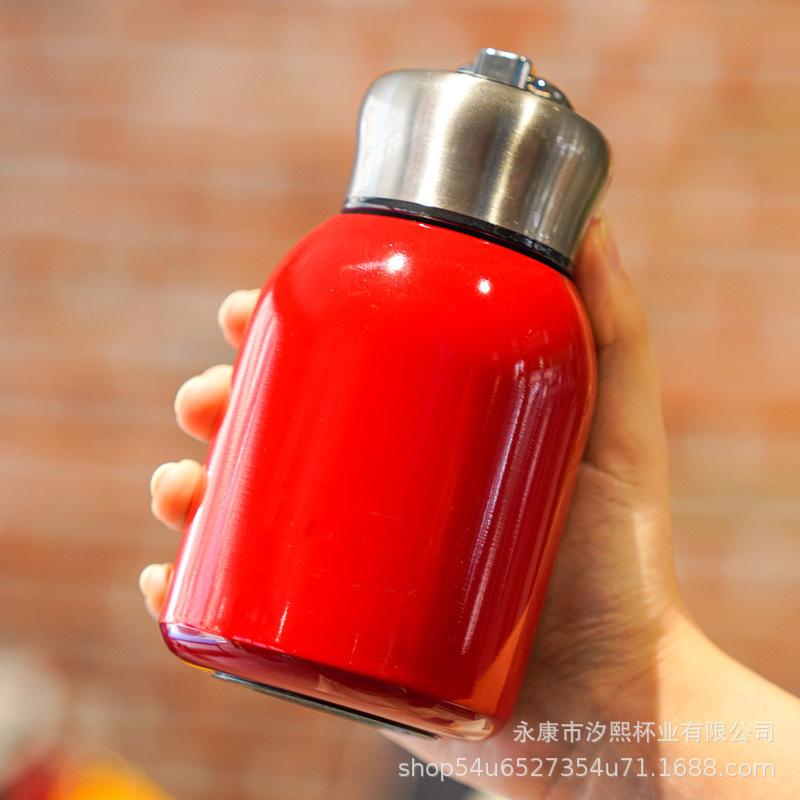 Mini Stainless Steel Vacuum Cup Small Fat Ding 304 Small Belly Cup Portable Men's and Women's Outdoor Sports Water Cup with Lifting Ring
