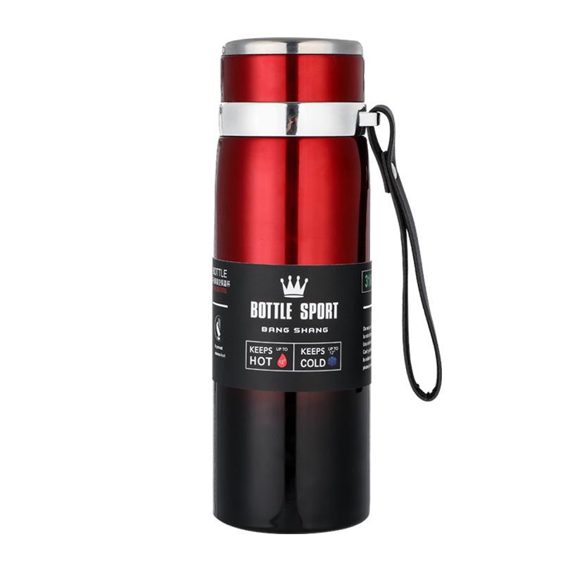 Vacuum Cup Thickened Stainless Steel Liner Vacuum Double-Layer Portable Sling Pot Car Men's Outdoor Sports Kettle