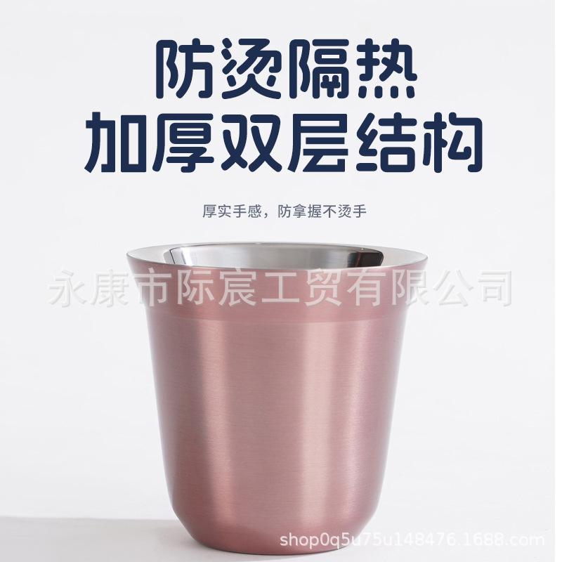 Cross-Border Portable Tea Cup Outdoor Portable Small Wine Glass Insulated 304 Stainless Steel Beer Cup Mini Coffee Cup