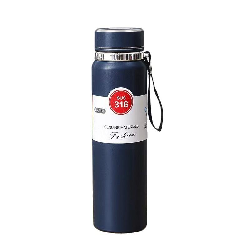 316 Stainless Steel Fashion Vacuum Cup Business Large Capacity Outdoor Portable Sling Sports Sun Pot Engraved Logo