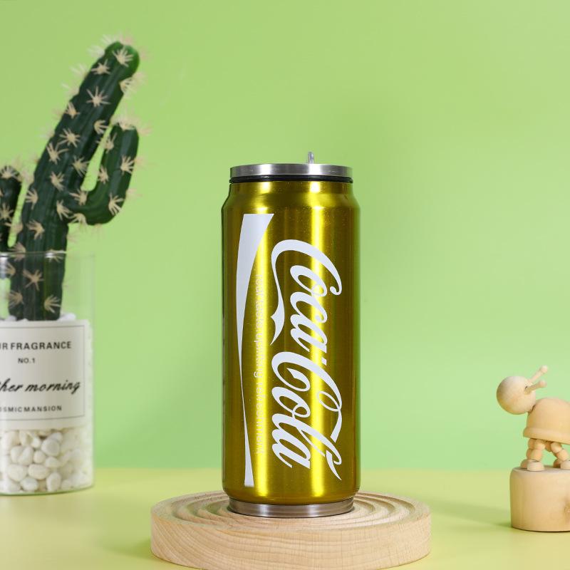 Foreign Trade 304 Stainless Steel Coke Can Large Capacity Double-Layer Vacuum Cup Outdoor Car Portable Water Cup